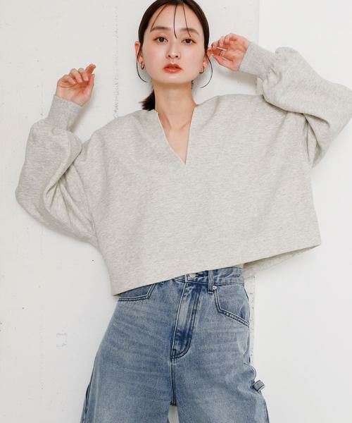 SENSE OF PLACE by URBAN RESEARCH / センスオブプレイス バイ アーバンリサーチ スウェット | ボリュームスリーブクロップドトップ | 詳細3