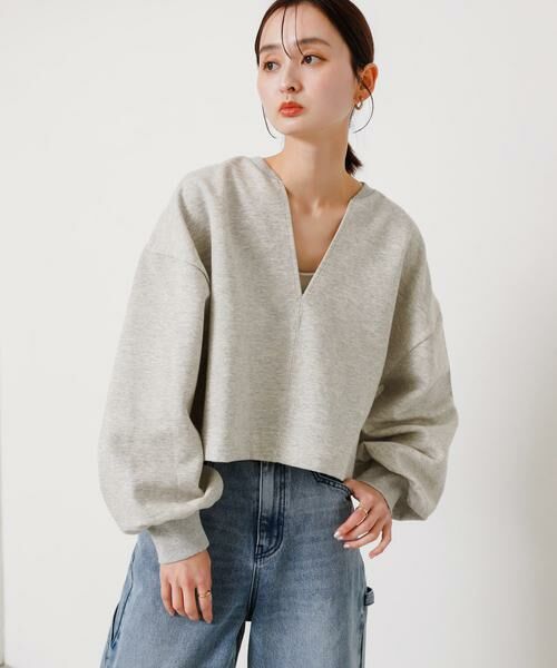 SENSE OF PLACE by URBAN RESEARCH / センスオブプレイス バイ アーバンリサーチ スウェット | ボリュームスリーブクロップドトップ | 詳細4