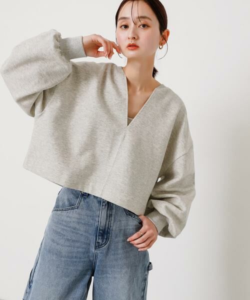 SENSE OF PLACE by URBAN RESEARCH / センスオブプレイス バイ アーバンリサーチ スウェット | ボリュームスリーブクロップドトップ | 詳細5