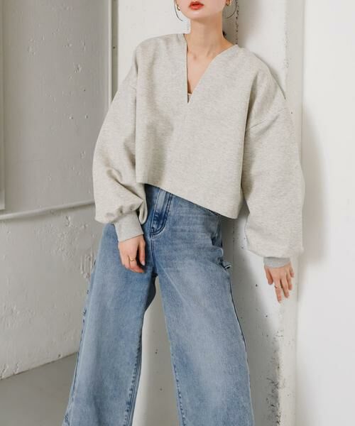 SENSE OF PLACE by URBAN RESEARCH / センスオブプレイス バイ アーバンリサーチ スウェット | ボリュームスリーブクロップドトップ | 詳細6