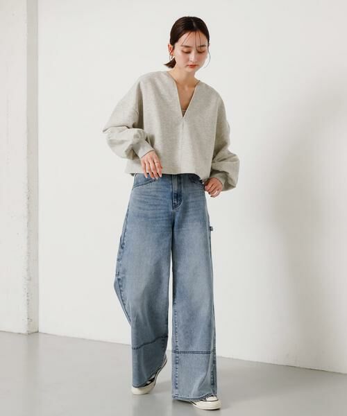 SENSE OF PLACE by URBAN RESEARCH / センスオブプレイス バイ アーバンリサーチ スウェット | ボリュームスリーブクロップドトップ | 詳細9