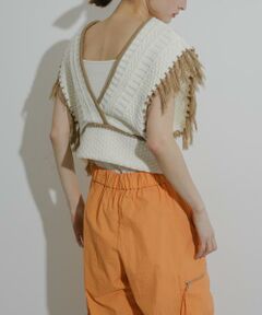 SENSE OF PLACE by URBAN RESEARCH / センスオブプレイス バイ アーバンリサーチ ベスト | フリンジニットベスト