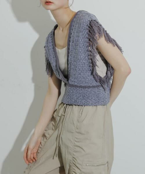 SENSE OF PLACE by URBAN RESEARCH / センスオブプレイス バイ アーバンリサーチ ベスト | フリンジニットベスト | 詳細2