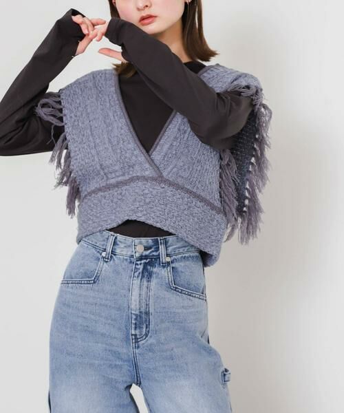 SENSE OF PLACE by URBAN RESEARCH / センスオブプレイス バイ アーバンリサーチ ベスト | フリンジニットベスト | 詳細5