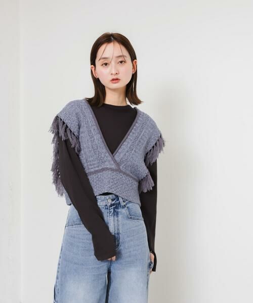 SENSE OF PLACE by URBAN RESEARCH / センスオブプレイス バイ アーバンリサーチ ベスト | フリンジニットベスト | 詳細6