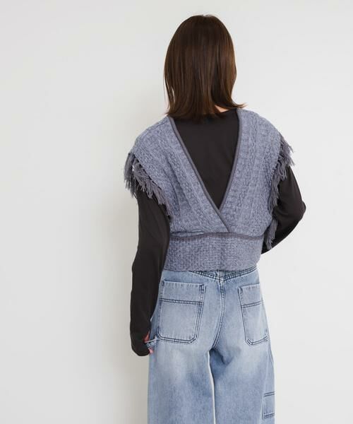 SENSE OF PLACE by URBAN RESEARCH / センスオブプレイス バイ アーバンリサーチ ベスト | フリンジニットベスト | 詳細9