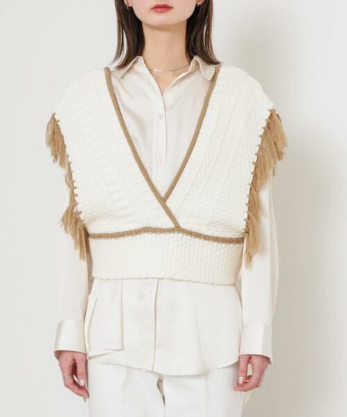 SENSE OF PLACE by URBAN RESEARCH / センスオブプレイス バイ アーバンリサーチ ベスト | フリンジニットベスト | 詳細28