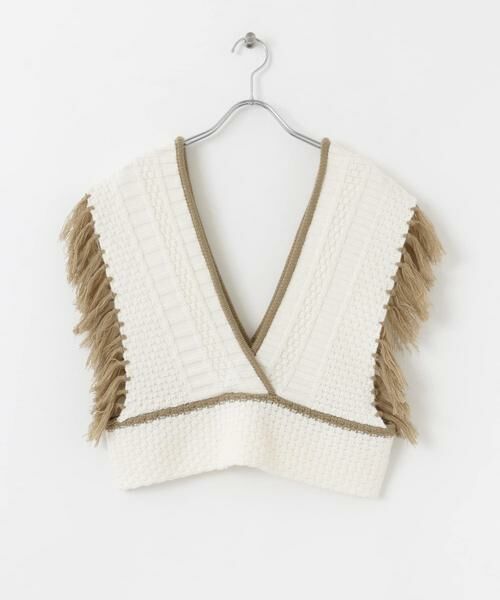 SENSE OF PLACE by URBAN RESEARCH / センスオブプレイス バイ アーバンリサーチ ベスト | フリンジニットベスト | 詳細30