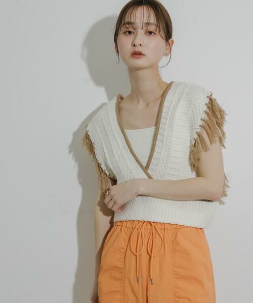 SENSE OF PLACE by URBAN RESEARCH / センスオブプレイス バイ アーバンリサーチ ベスト | フリンジニットベスト | 詳細18