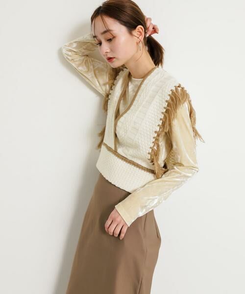 SENSE OF PLACE by URBAN RESEARCH / センスオブプレイス バイ アーバンリサーチ ベスト | フリンジニットベスト | 詳細23