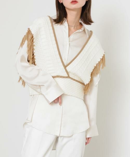 SENSE OF PLACE by URBAN RESEARCH / センスオブプレイス バイ アーバンリサーチ ベスト | フリンジニットベスト | 詳細24