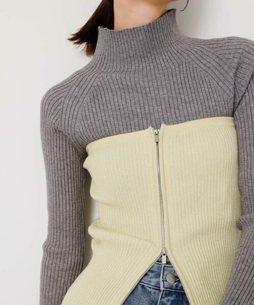 SENSE OF PLACE by URBAN RESEARCH / センスオブプレイス バイ アーバンリサーチ その他トップス | ラメジップニットビスチェ | 詳細1