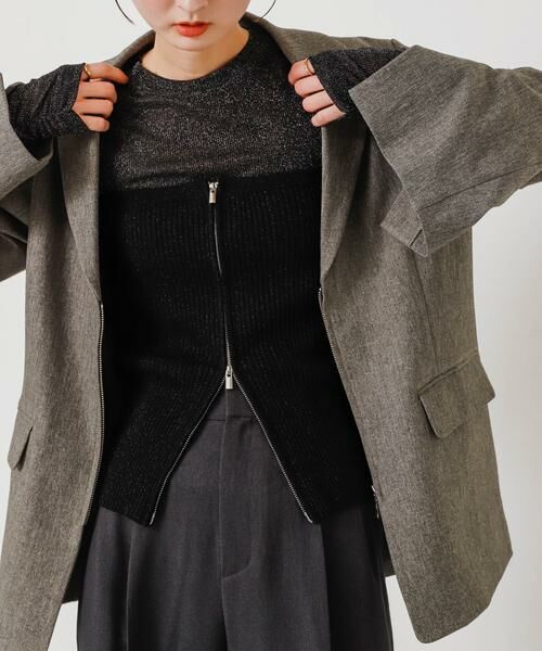 SENSE OF PLACE by URBAN RESEARCH / センスオブプレイス バイ アーバンリサーチ その他トップス | ラメジップニットビスチェ | 詳細11