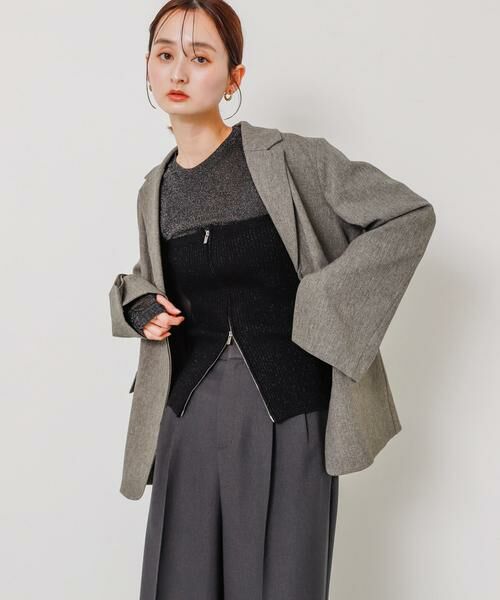 SENSE OF PLACE by URBAN RESEARCH / センスオブプレイス バイ アーバンリサーチ その他トップス | ラメジップニットビスチェ | 詳細12