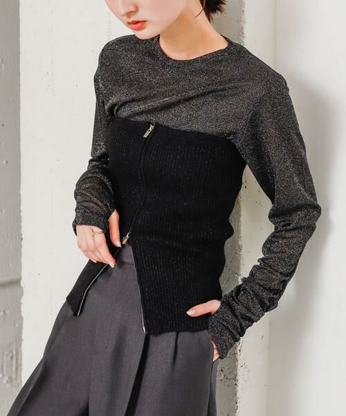 SENSE OF PLACE by URBAN RESEARCH / センスオブプレイス バイ アーバンリサーチ その他トップス | ラメジップニットビスチェ | 詳細17