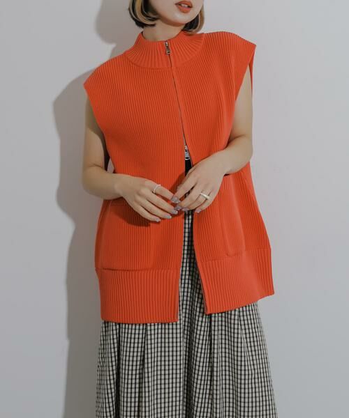 SENSE OF PLACE by URBAN RESEARCH / センスオブプレイス バイ アーバンリサーチ ベスト | ジップニットベスト | 詳細1