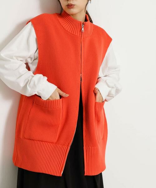 SENSE OF PLACE by URBAN RESEARCH / センスオブプレイス バイ アーバンリサーチ ベスト | ジップニットベスト | 詳細4