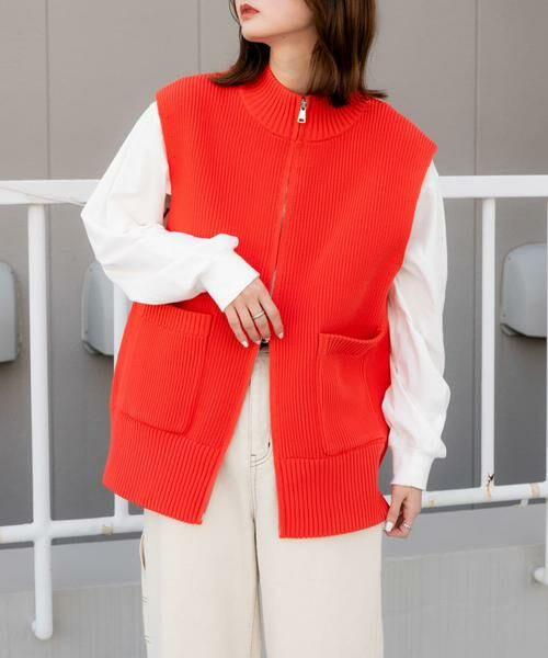 SENSE OF PLACE by URBAN RESEARCH / センスオブプレイス バイ アーバンリサーチ ベスト | ジップニットベスト | 詳細5