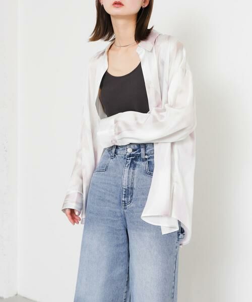 SENSE OF PLACE by URBAN RESEARCH / センスオブプレイス バイ アーバンリサーチ シャツ・ブラウス | サテンルーズシャツ(ピンク系その他)