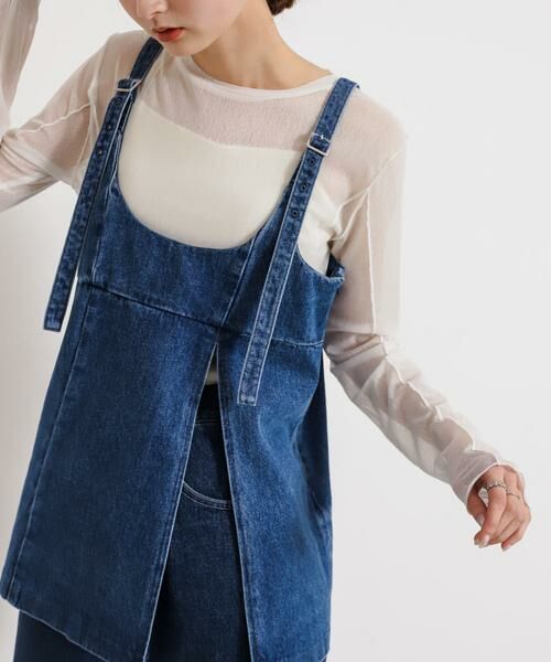 SENSE OF PLACE by URBAN RESEARCH / センスオブプレイス バイ アーバンリサーチ キャミソール・チューブトップ | デニムキャミソールトップ | 詳細1