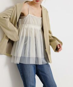 SENSE OF PLACE by URBAN RESEARCH / センスオブプレイス バイ アーバンリサーチ キャミソール・チューブトップ | チュールキャミソールトップ