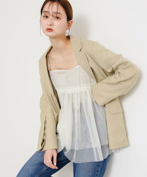 SENSE OF PLACE by URBAN RESEARCH / センスオブプレイス バイ アーバンリサーチ キャミソール・チューブトップ | チュールキャミソールトップ | 詳細8