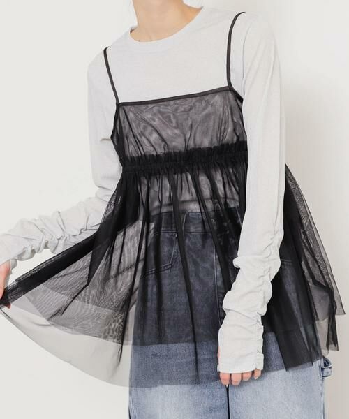 SENSE OF PLACE by URBAN RESEARCH / センスオブプレイス バイ アーバンリサーチ キャミソール・チューブトップ | チュールキャミソールトップ | 詳細17