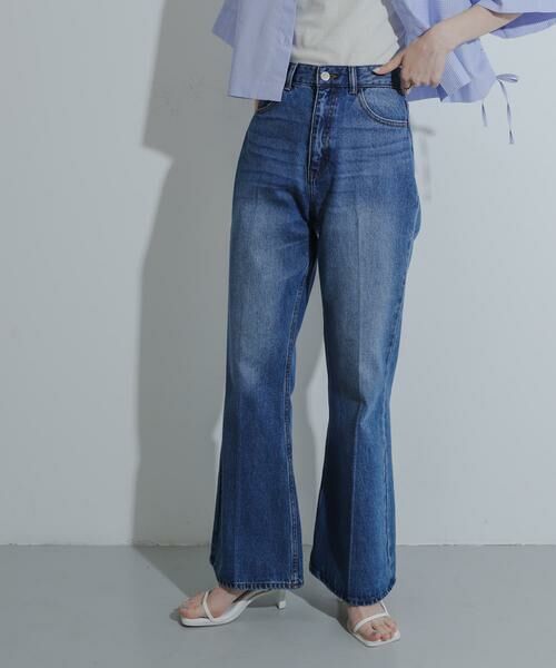 SENSE OF PLACE by URBAN RESEARCH / センスオブプレイス バイ アーバンリサーチ デニムパンツ | センタープレスフレアデニム | 詳細1