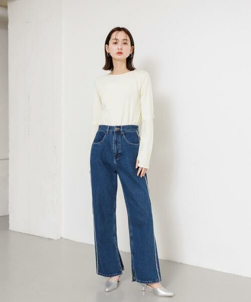 SENSE OF PLACE by URBAN RESEARCH / センスオブプレイス バイ アーバンリサーチ デニムパンツ | サイドフリンジデニム | 詳細20