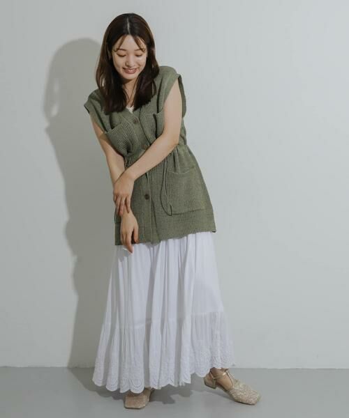 SENSE OF PLACE by URBAN RESEARCH / センスオブプレイス バイ アーバンリサーチ スカート | スカラップレースヨウリュウティアードスカート | 詳細19