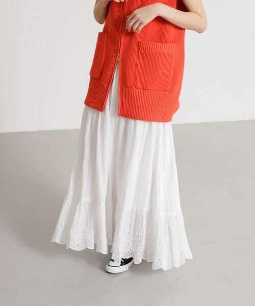 SENSE OF PLACE by URBAN RESEARCH / センスオブプレイス バイ アーバンリサーチ スカート | スカラップレースヨウリュウティアードスカート | 詳細23