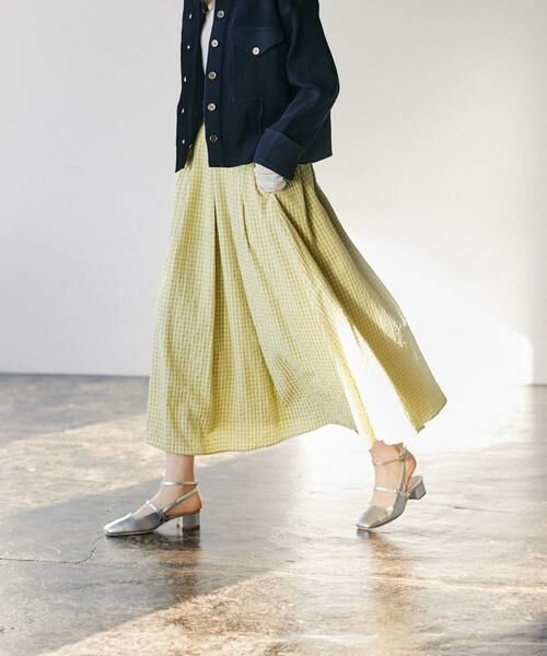 SENSE OF PLACE by URBAN RESEARCH / センスオブプレイス バイ アーバンリサーチ スカート | チェックボリュームスカート(イエロー系その他)