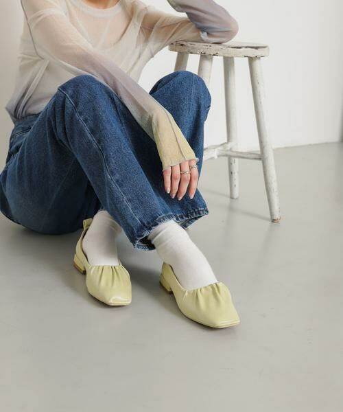 SENSE OF PLACE by URBAN RESEARCH / センスオブプレイス バイ アーバンリサーチ パンプス | シャイニーギャザーフラットシューズ | 詳細4