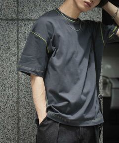 SENSE OF PLACE by URBAN RESEARCH / センスオブプレイス バイ アーバンリサーチ Tシャツ | 『ユニセックス』ハイショクステッチデザインT(5分袖)