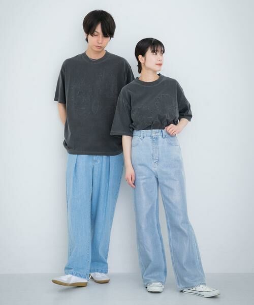 SENSE OF PLACE by URBAN RESEARCH / センスオブプレイス バイ アーバンリサーチ Tシャツ | 『ユニセックス』フェードポップアートフラワーTシャツ(5分袖) | 詳細23