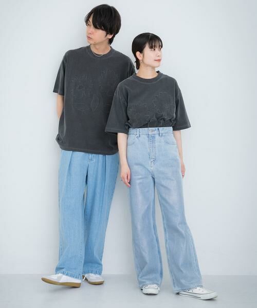 SENSE OF PLACE by URBAN RESEARCH / センスオブプレイス バイ アーバンリサーチ Tシャツ | 『ユニセックス』フェードポップアートフラワーTシャツ(5分袖) | 詳細24