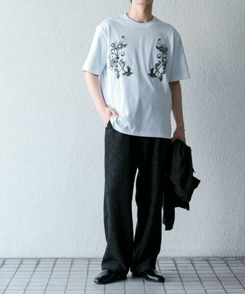 SENSE OF PLACE by URBAN RESEARCH / センスオブプレイス バイ アーバンリサーチ Tシャツ | ボタニカルシシュウクルーネックTシャツ(5分袖) | 詳細5