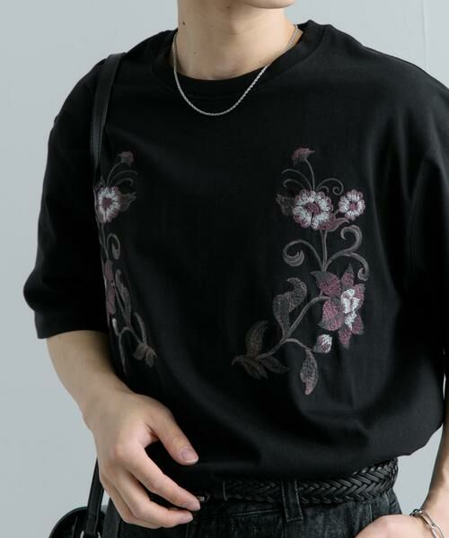 SENSE OF PLACE by URBAN RESEARCH / センスオブプレイス バイ アーバンリサーチ Tシャツ | ボタニカルシシュウクルーネックTシャツ(5分袖) | 詳細15