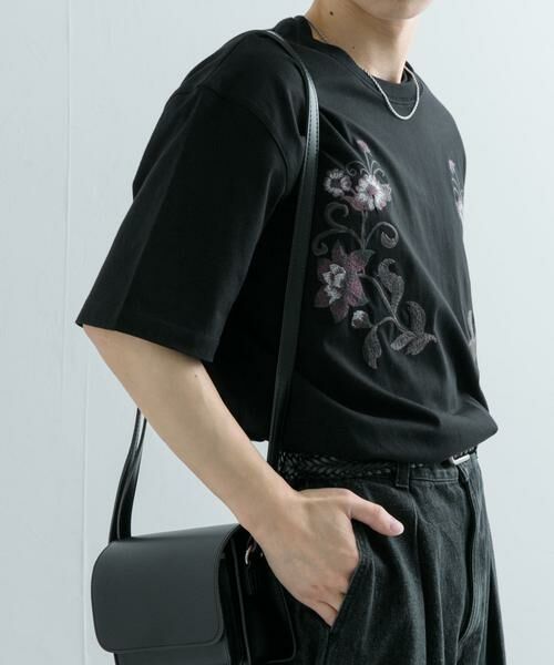 SENSE OF PLACE by URBAN RESEARCH / センスオブプレイス バイ アーバンリサーチ Tシャツ | ボタニカルシシュウクルーネックTシャツ(5分袖) | 詳細18