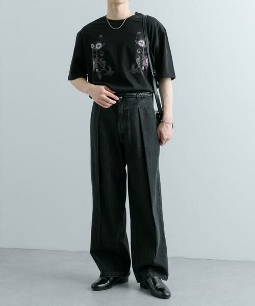 SENSE OF PLACE by URBAN RESEARCH / センスオブプレイス バイ アーバンリサーチ Tシャツ | ボタニカルシシュウクルーネックTシャツ(5分袖) | 詳細20