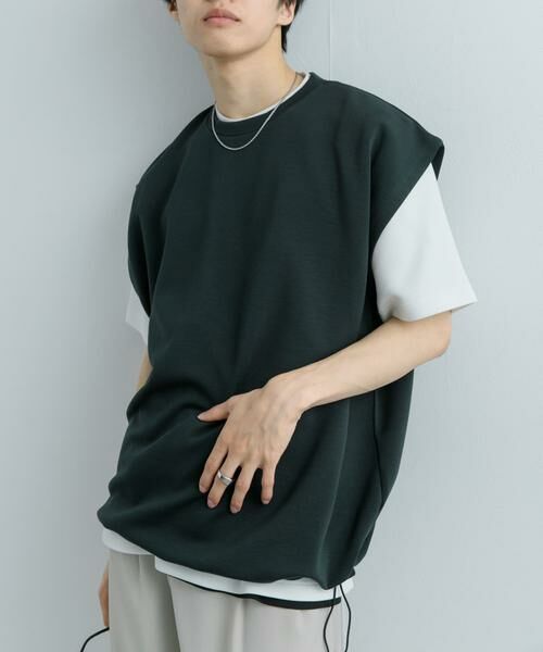 SENSE OF PLACE by URBAN RESEARCH / センスオブプレイス バイ アーバンリサーチ Tシャツ | エクストラルーズドローコードノースリーブTシャツ | 詳細2