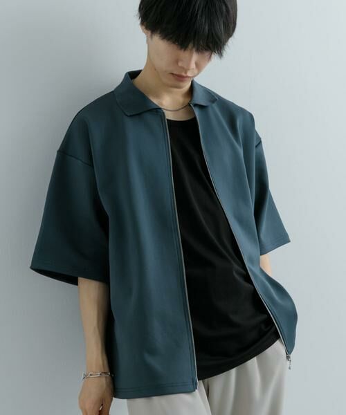 SENSE OF PLACE by URBAN RESEARCH / センスオブプレイス バイ アーバンリサーチ カーディガン・ボレロ | 『ユニセックス』ZIPカーディガンTシャツ(5分袖)(ブルー)