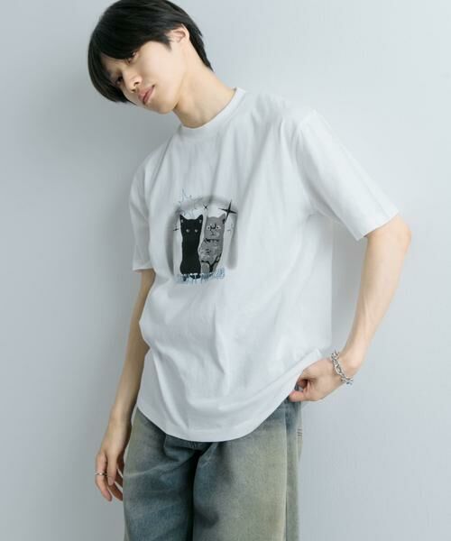 SENSE OF PLACE by URBAN RESEARCH / センスオブプレイス バイ アーバンリサーチ Tシャツ | キャットグラフィックプリントTシャツ A | 詳細12