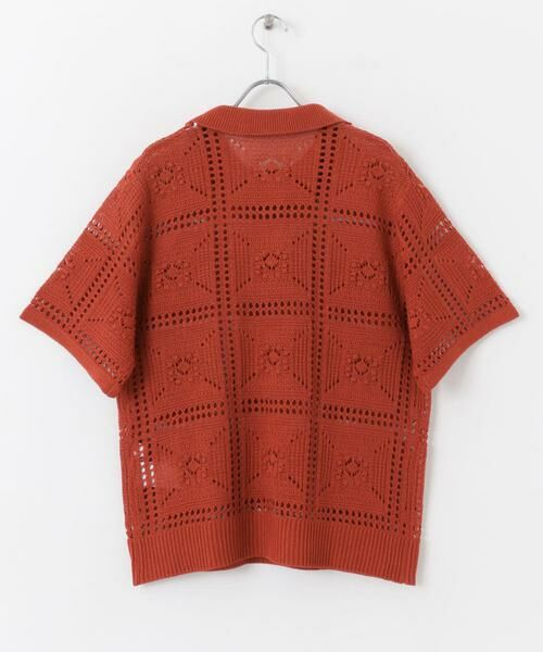 SENSE OF PLACE by URBAN RESEARCH / センスオブプレイス バイ アーバンリサーチ ニット・セーター | クロシェライクニットポロシャツ(5分袖) | 詳細11