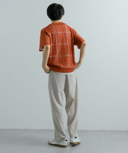 SENSE OF PLACE by URBAN RESEARCH / センスオブプレイス バイ アーバンリサーチ ニット・セーター | クロシェライクニットポロシャツ(5分袖) | 詳細8