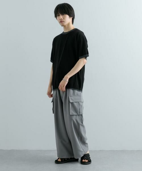 SENSE OF PLACE by URBAN RESEARCH / センスオブプレイス バイ アーバンリサーチ ニット・セーター | 『洗濯可』リブハイショクラインニットTシャツ(5分袖) | 詳細5