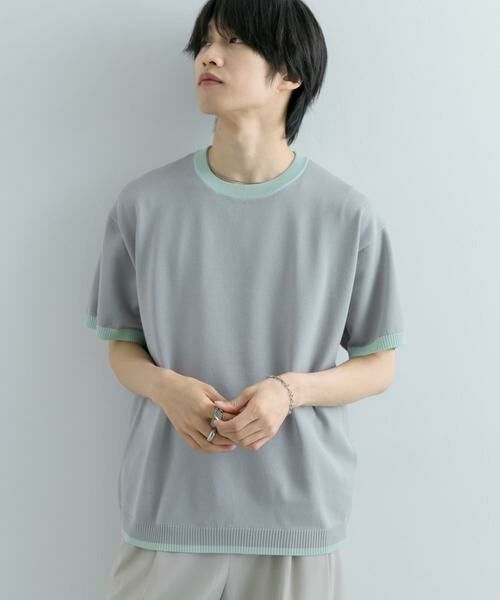 SENSE OF PLACE by URBAN RESEARCH / センスオブプレイス バイ アーバンリサーチ ニット・セーター | 『洗濯可』リブハイショクラインニットTシャツ(5分袖) | 詳細13