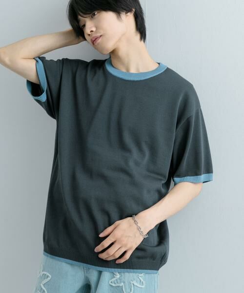 SENSE OF PLACE by URBAN RESEARCH / センスオブプレイス バイ アーバンリサーチ ニット・セーター | 『洗濯可』リブハイショクラインニットTシャツ(5分袖) | 詳細21