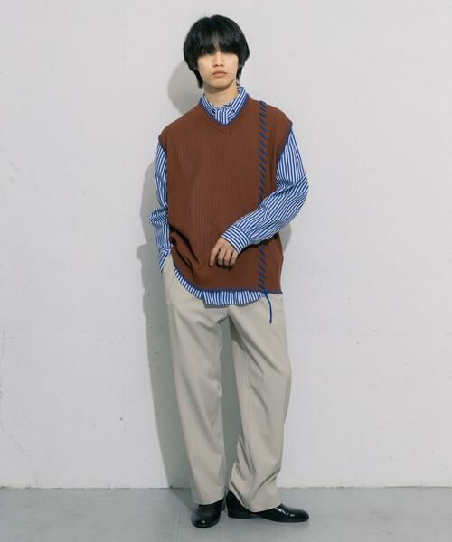 SENSE OF PLACE by URBAN RESEARCH / センスオブプレイス バイ アーバンリサーチ ベスト | ブランケットステッチVネックベスト | 詳細5