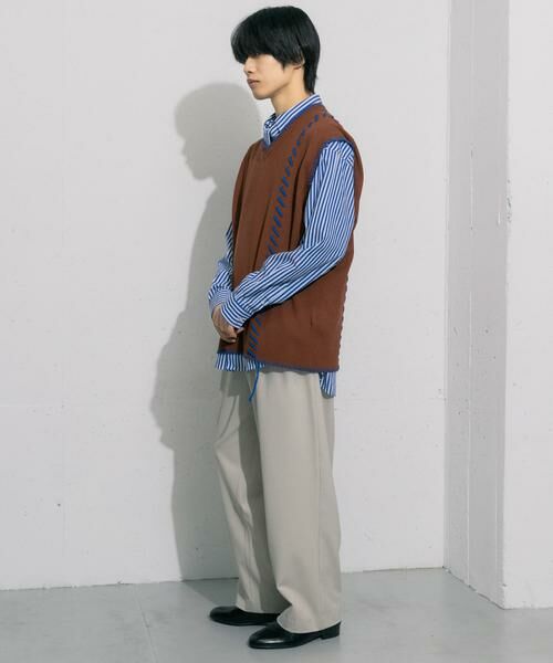 SENSE OF PLACE by URBAN RESEARCH / センスオブプレイス バイ アーバンリサーチ ベスト | ブランケットステッチVネックベスト | 詳細6